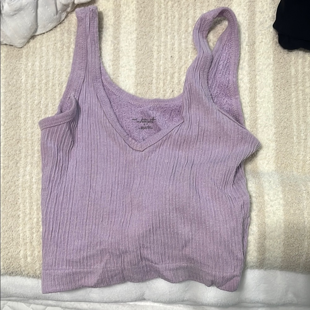 Urban outfitters Lavender Ribbed Knit Tank Top